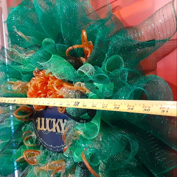 St. Patrick's Day 🍀 *Big* Mesh Wreath - Picture 4 of 5